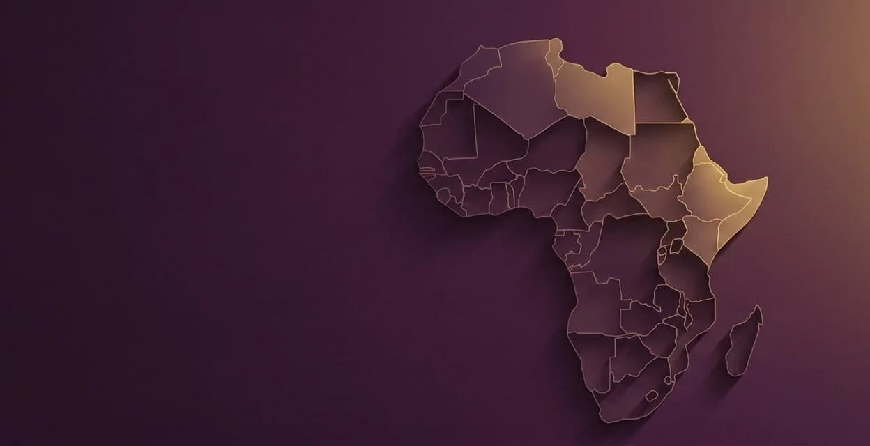 Layered map of Africa for research and publishing